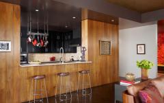 cuisine américaine d'appartement rustique